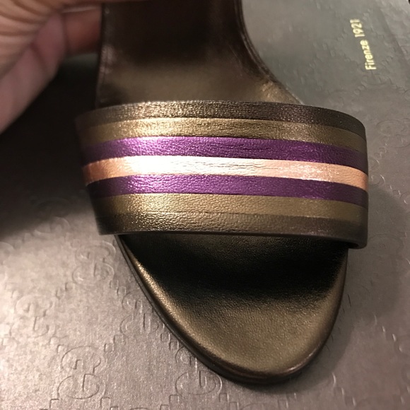 Gucci bronzed color heels - Picture 2 of 6